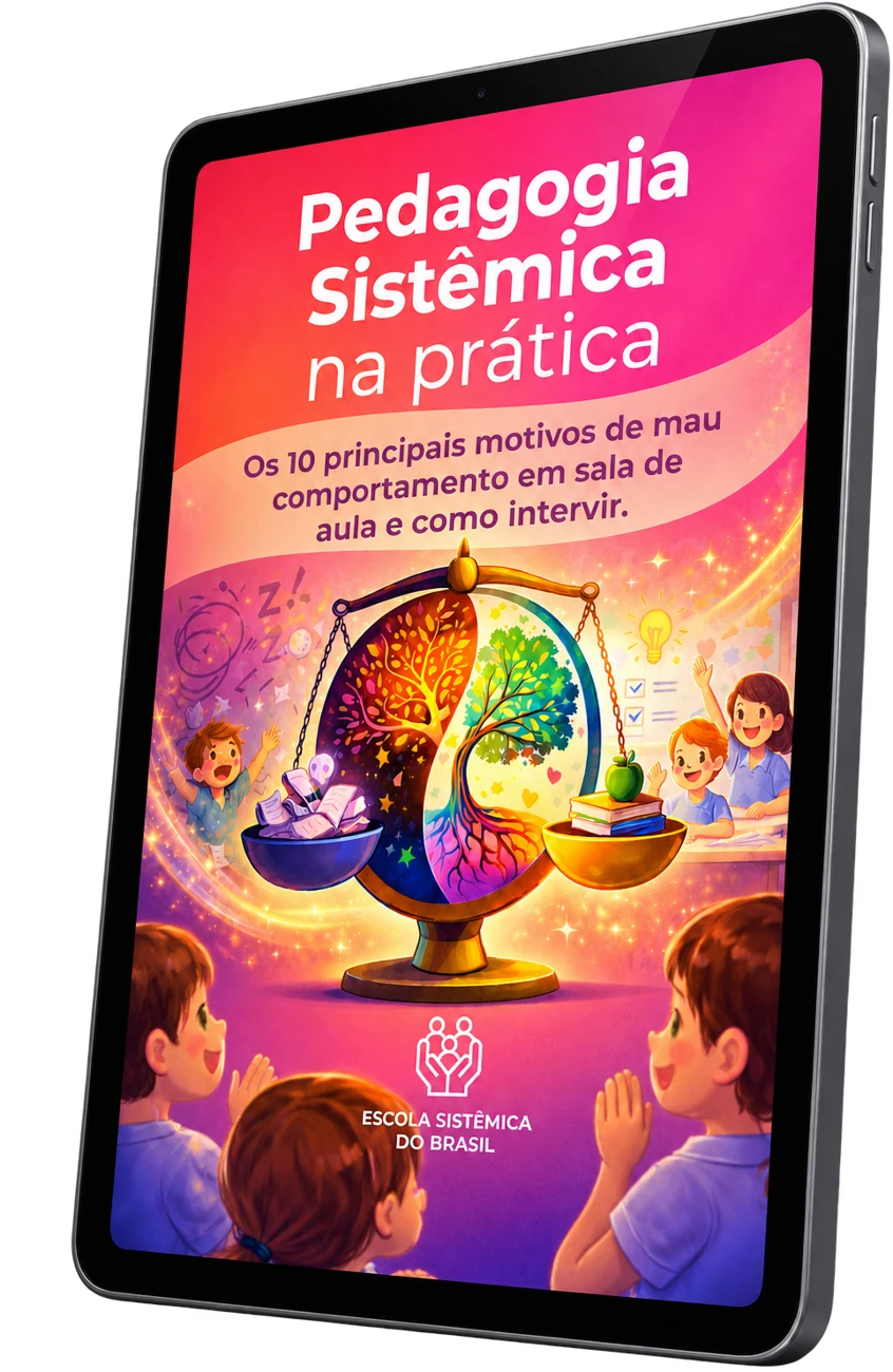 Ebook Pedagogia Sistêmica na Prática em um tablet